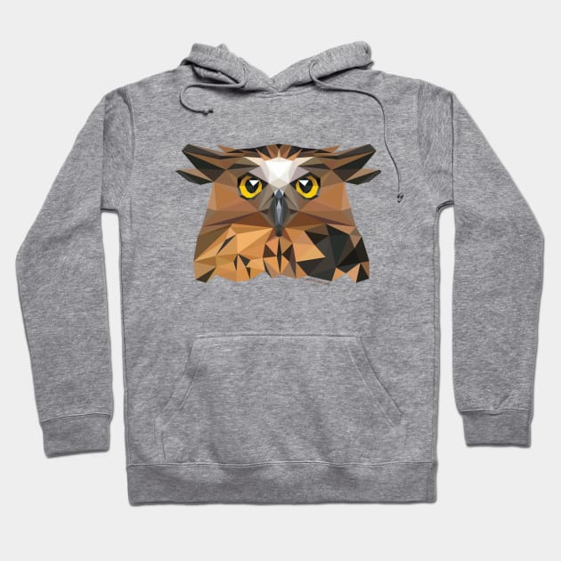 Buffy Fish Owl Hoodie by GeometricWildlife